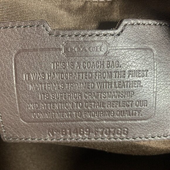 Coach Briefcase Brown CC Monogram Print Leather Messenger Bag Mens Women’s - Picture 12 of 16